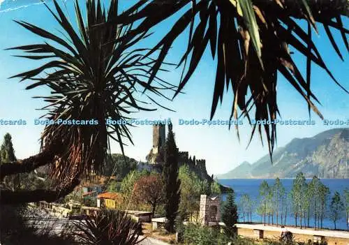 D165159 Lago di Garda. Malcesin. Das Schloss zwischen Palmen. Franceschi. Ro