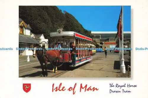 D164033 Isle of Man. Die Royal Horse Drawn Tram. Welldon Karten