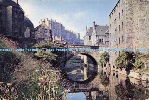 D164040 Edinburgh. Dean Village. Zeigt die alte Dean Bridge über das Wasser von L