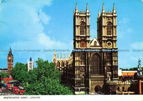 D164067 London. Westminster Abbey. Colourmaster Postkarten. 1985