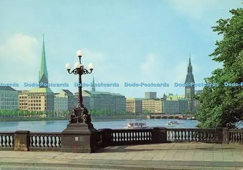 D165259 Hamburg. Blick Von Der Lombardsbrücke auf die Innenstadt. Andres