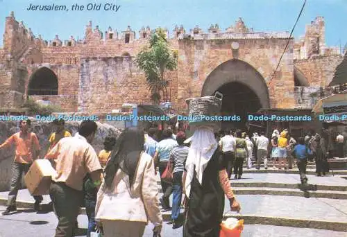 D164090 Jerusalem. Blick auf die Altstadt bis zum Damaskustor. Sternenkarten