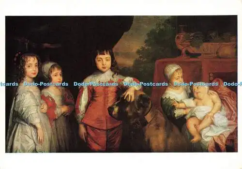 D161964 National Portrait Gallery. Fünf Kinder Karls. Vandyck. Graben