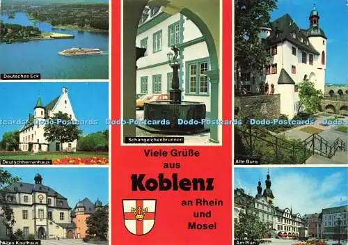 D164128 Viele Grusse aus Koblenz an Rhein und Mosel. Alte Burg. Cramers. Multi V