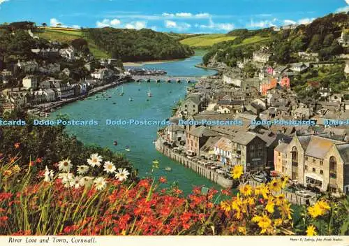 D160687 Cornwall. River Looe and Town. John Hinde. E. Ludwig