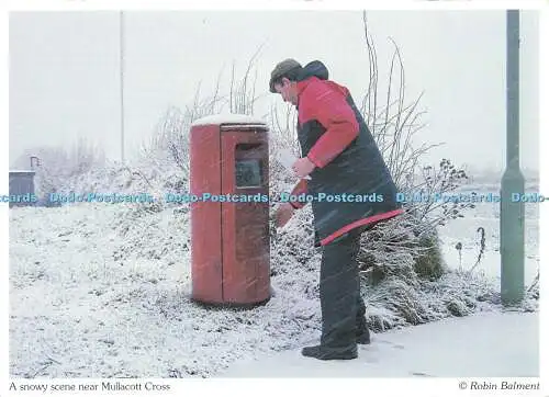 D161984 Eine verschneite Szene in der Nähe von Mullacott Cross. North Devon Hospice Care Trust. Judg