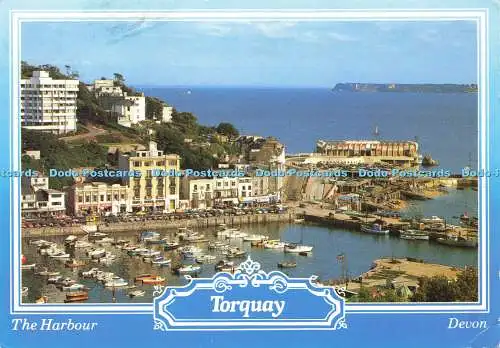 D160743 Torquay. Der Hafen. Devon. J. und S. Karten. Colourmaster Postkarten