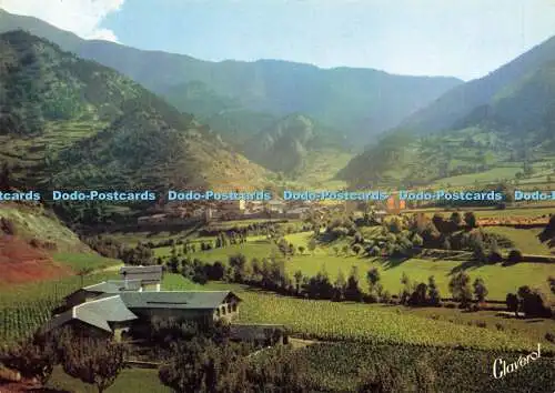 D165427 Valls D Andorra. Ordino. Gesamtansicht. Claverol. Film Ektachrome Kodak