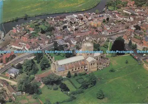 D160849 Tewkesbury Abbey. Colourmaster. Simon White. West Air Photography