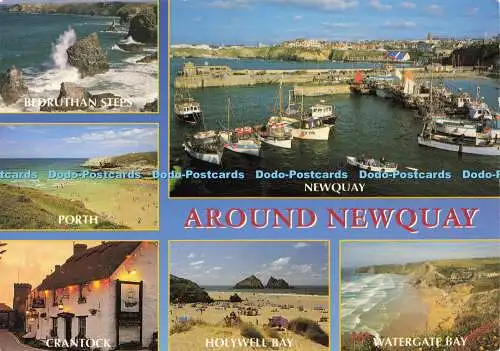 D164327 Rund um Newquay. Porth. John Hinde. Multi View