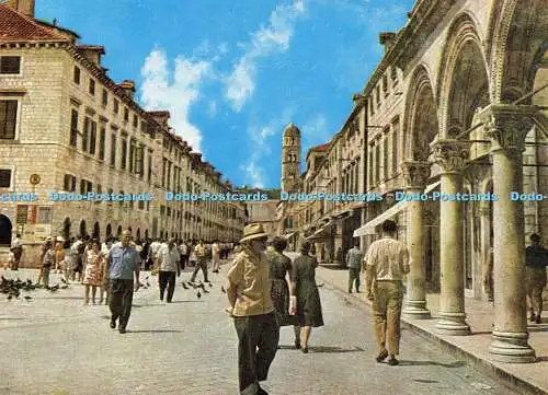 D162208 Dubrovnik. Stradun Main Street. Minceta. Tisk Primorski. Agefoto