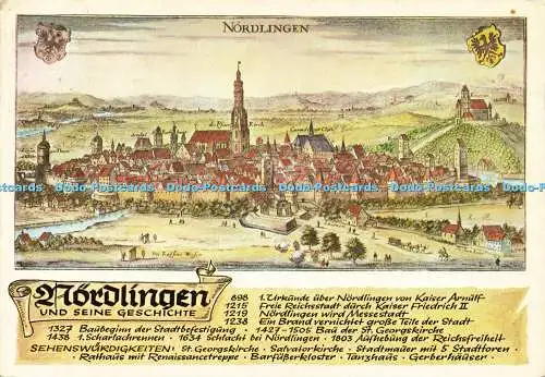 D161016 Nordlingen. Stich von Matthaus Merian um 1650. Alle Rechte bel PK