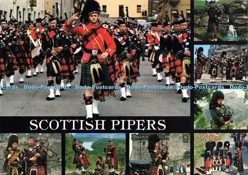 D161057 Scottish Pipers. Innes und Cromb. Ernest J. Cookie. Multi View