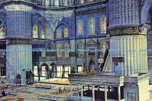 D162390 Istanbul ve Saheserleri. Innenraum der Blauen Moschee. Farbe Keskin