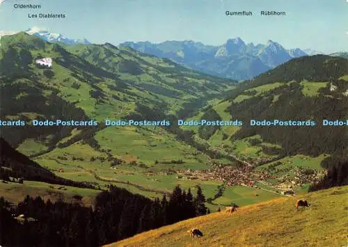 D165762 Zweisimmen. Blick auf Rinderberg und Oeschseite. E. Gyger