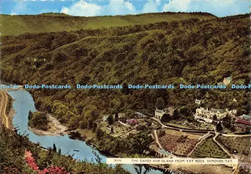 D162470 Symonds Yat. Die Stromschnellen und die Insel von Yat Rock. Harvey Barton