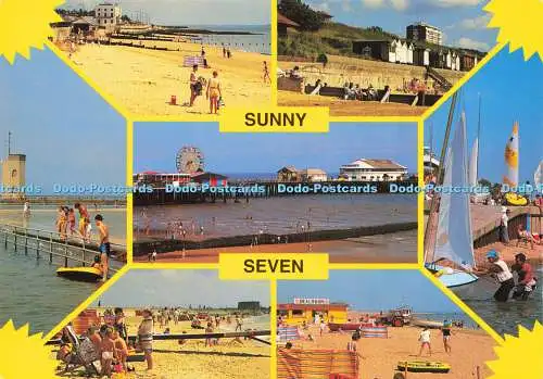 D162614 Sunny Seven. Clacton on Sea. Küstenkarten. E. T. W. Dennis. D. Hanbur