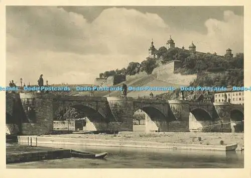 D164782 Würzburg. Feste Marienberg. Alte Mainbrücke Mit Der Feste. Alte Kunst in