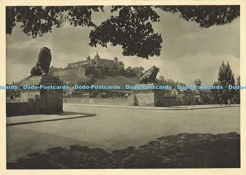 D164783 Das Malerische Würzburg. Marienburg von der Lowenbrücke. Alte Kunst in F