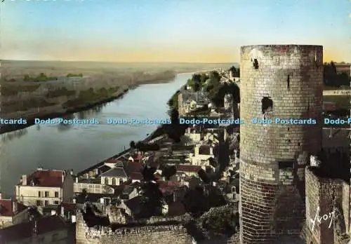 D164785 Chinon. Indre et Loire. Le Chateau Tour du Moulin et Vallee de la Vienna