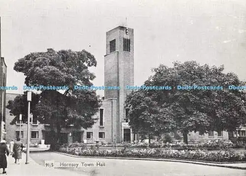 D165943 Hornsey Town Hall. Grafikdienste. W. F. Edwards