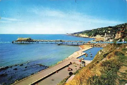 D164789 Isle of Wight. Ventnor. Promenade und See zum Bootfahren mit Blick nach Westen. J. Arth