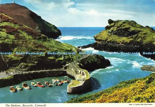 D162623 Cornwall. Der Hafen. Boscastle. John Hinde. E. Ludwig. 1985