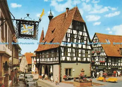 D166894 Michelstadt im Odenwald. Blick Zum Rathaus. Herst. u. Verlag Schoning. G
