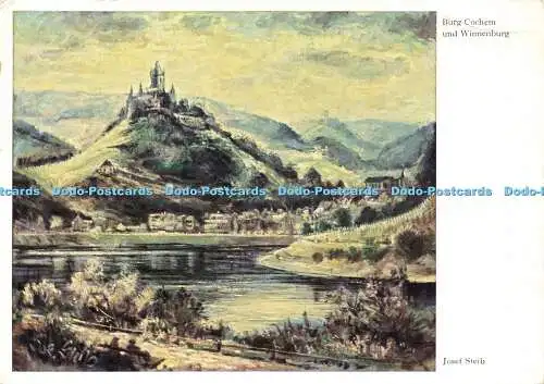 D162747 Burg Cochem und Winnenburg. Spiegel Deutscher Geschichte. Josef Steib. C