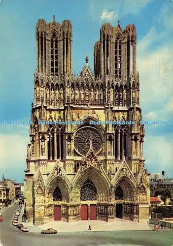 D167019 Kathedrale De Reims. Fassadenauße. Gaud. 1971