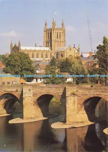 D167023 Hereford Cathedral und River Wye. Richter. C. 11533