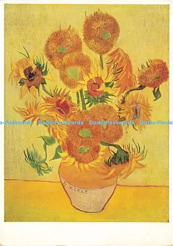 D167071 Die Vase der Sonnenblumen. Van Gogh. The Medici Society. F. Bruckmann