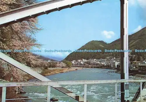 D165009 Japan. Blick auf die Stadt von der Brücke. C.P.P