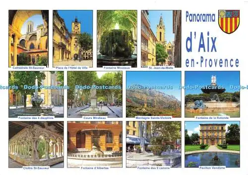 D166184 Panorama d Aix en Provence. Fontaine Moussue. Ste PEC. Multi View