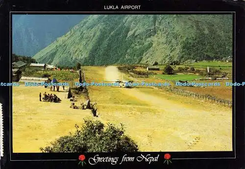 D162863 Grüße aus Nepal. Flughafen Lukla. Das Color Lab. Gyanendra Das