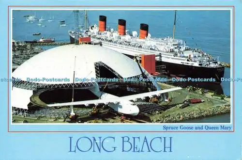 D162889 Long Beach. Fichtengans und Queen Mary. Mitock Verlag. Mike Roberts