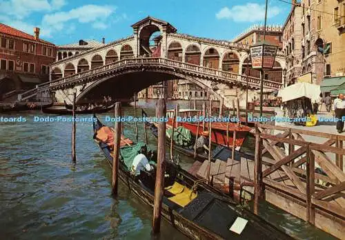 D166237 Venezia. Großer Kanal. Rialtobrücke. P. und Z. Fotometalgrafica