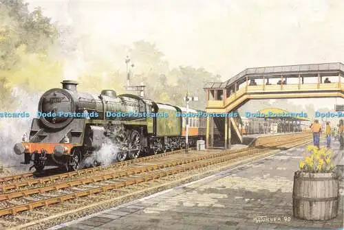 D162916 B.R. Klasse HMT. 75069. Hochsommer am Bahnhof Bewdley. M.A. Kunst. S.V