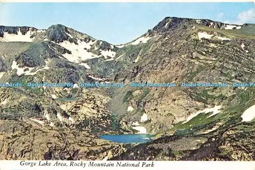 D162927 Rocky Mountain Nationalpark. Gorge Lake Area. Flatiron Postkarte. Plasti