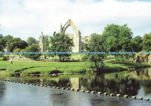 D163015 Bolton Abbey. Die steilen Steine über dem Fluss Wharfe. Richter. C. 1940