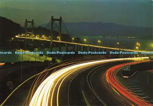 D166401 Vigo. Rande Bridge. Nachtaktiv. Postales Fama