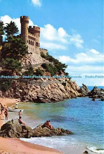 D167331 Lloret De Mar. Costa Brava. Die Teilansicht seiner Steile und Burg. F.