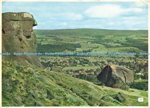 D166460 Yorkshire. Die Kuh- und Kalbsfelsen. Walter Scott