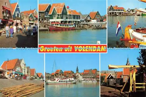 D166477 Groeten Uit Volendam. Gebr. Spanjersberg. Sparo Karten. Multi View