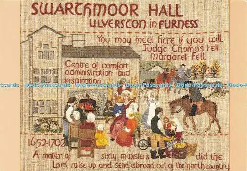 D163208 Swarthmoor Hall. Panel C. 1. des Quäker-Wandteppichs. Der Quäker Wandteppich