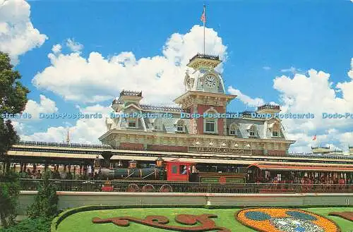 D166540 Walt Disney World Dampfeisenbahn. Altmodische Schmalspur Dampflok