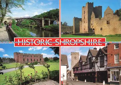 D163231 Historisches Shropshire. Ludlow. J. Salmon. Multi View