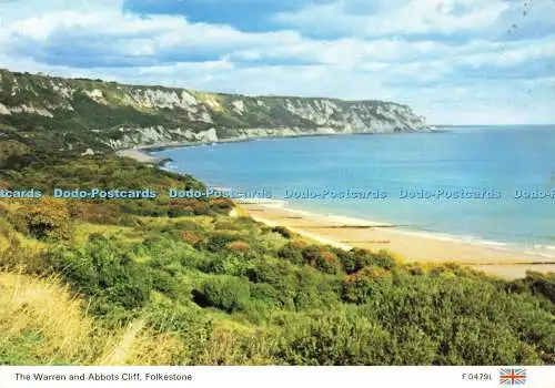 D163258 Folkestone. The Warren and Abbots Cliff. E. T. W. Dennis. V. H. Seymour