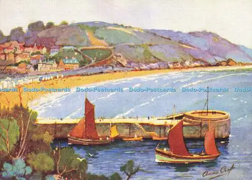 D163301 Looe. Der Banjo Pier. A. Vivian Mansell. Kunstverlag. Serie. 10