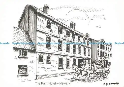 D163307 Newark. The Ram Hotel. Home Brewery PLC. R. G. Snary